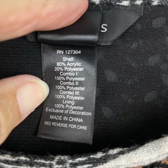 Ali Miles Tunic Top Womens Small Boho Stretch Mixed Knit Textured Art To Wear - Picture 5 of 6